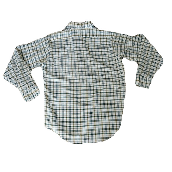 Vintage SIR WALTER LButton Down Plaid Check Shirt w/ Butterfly Collar SZ M - Picture 2 of 4